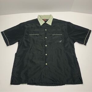 Vintage Fender by DaVinci Shirt Strat Kats Bowling Button Up Sz Large [Damaged]